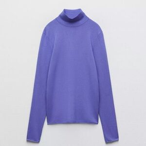 Zara Soft Knit Long Sleeve Turtleneck Sweater